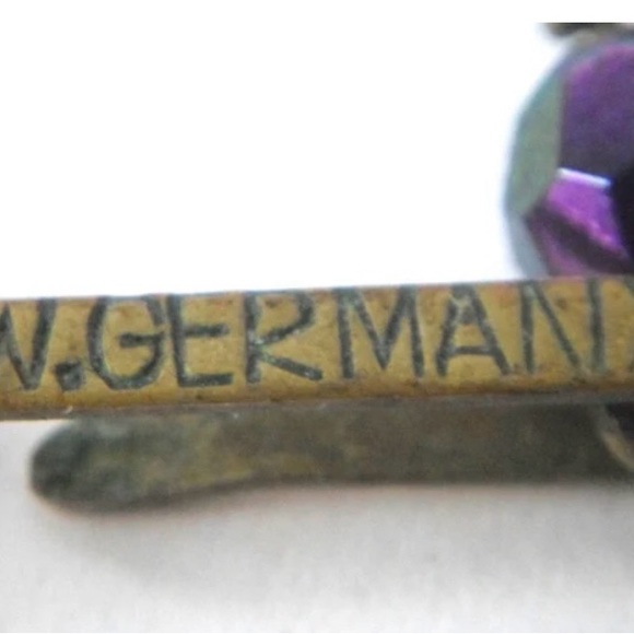 Vintage Purple AURORA BOREALIS CHOKER Necklace Double Strand Glass W Germany 17" - Picture 6 of 6